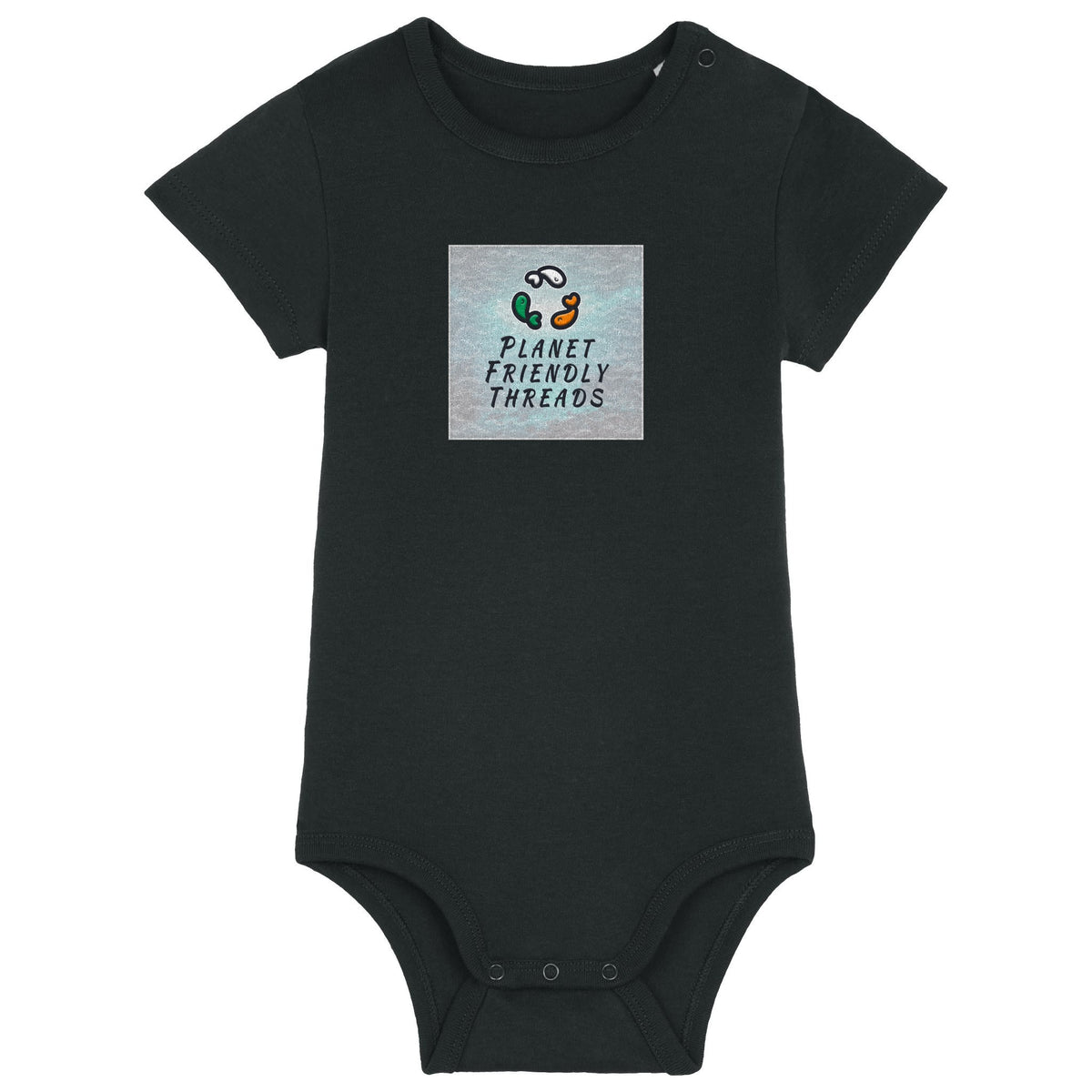 PFT Logo - SSSQUARE - Light Ocean | Other | Baby | Onesie | 210gsm Fitted | Black