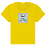 PFT Logo - SSSQUARE - Light Ocean | T-Shirt | Baby | Crewneck Short Sleeve | 155gsm Medium Fit | Golden Yellow