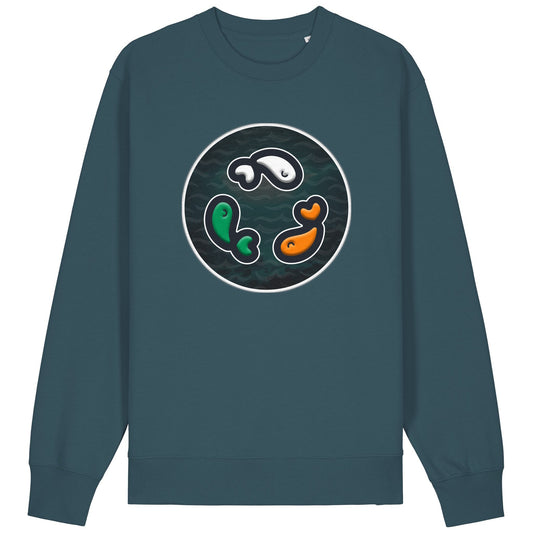 PFT Fish - Circle - Dark | Jumper | Adult | Crewneck | 350gsm Medium Fit | Stargazer