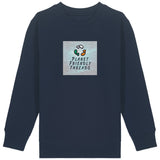 PFT Logo - SSSQUARE - Light Ocean | Jumper | Kids | Crewneck | 300gsm Medium Fit | French Navy