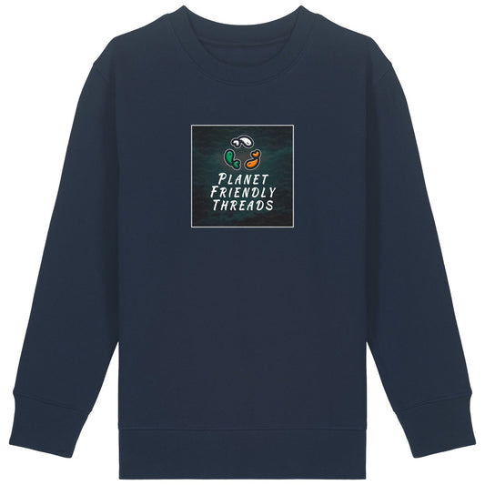 PFT Logo - dark | Jumper | Kids | Crewneck | 300gsm Medium Fit | French Navy