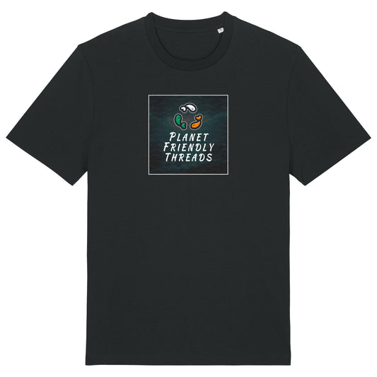 PFT Logo - dark | T-Shirt | Adult | Crewneck Short Sleeve | 180gsm Medium Fit | Black