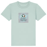 PFT Logo - SSSQUARE - Light Ocean | T-Shirt | Kids | Crewneck Short Sleeve | 155gsm Medium Fit | Caribbean Blue