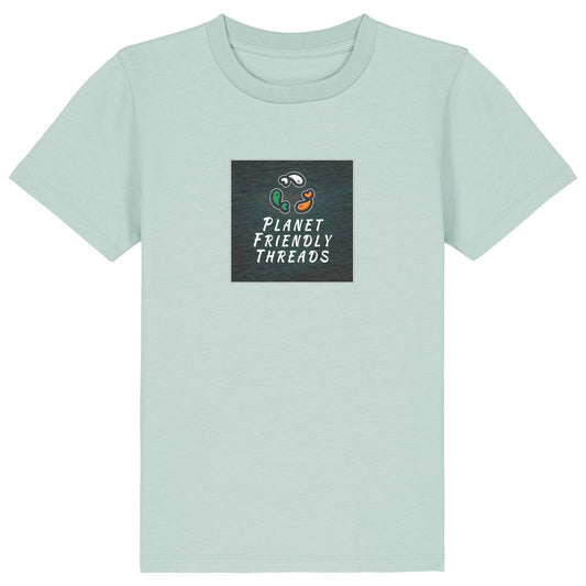 PFT Logo - dark | T-Shirt | Kids | Crewneck Short Sleeve | 155gsm Medium Fit | Caribbean Blue