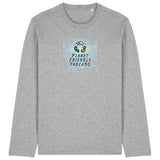 PFT Logo - SSSQUARE - Light Ocean | T-Shirt | Adult | Crewneck Long Sleeve | 180gsm Medium Fit | Heather Grey
