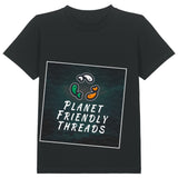 PFT Logo - dark | T-Shirt | Kids | Crewneck Short Sleeve | 155gsm Medium Fit | Black