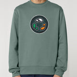 PFT Fish - Circle - Dark | Jumper | Adult | Crewneck | 350gsm Medium Fit | Green Bay
