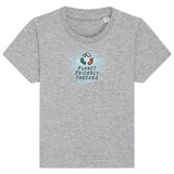 PFT Logo - SSSQUARE - Light Ocean | T-Shirt | Baby | Crewneck Short Sleeve | 155gsm Medium Fit | Heather Grey