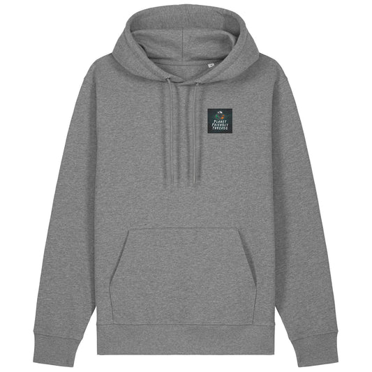 PFT Logo - dark | Hoodie | Adult | Cosy | 350gsm Medium Fit | Mid Heather Grey