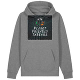 PFT Logo - dark | Hoodie | Adult | Cosy | 350gsm Medium Fit | Mid Heather Grey