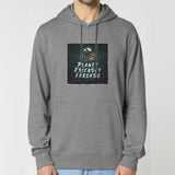 PFT Logo - dark | Hoodie | Adult | Cosy | 350gsm Medium Fit | Mid Heather Grey