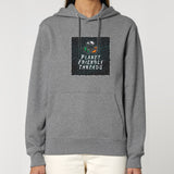 PFT Logo - dark | Hoodie | Adult | Cosy | 350gsm Medium Fit | Mid Heather Grey