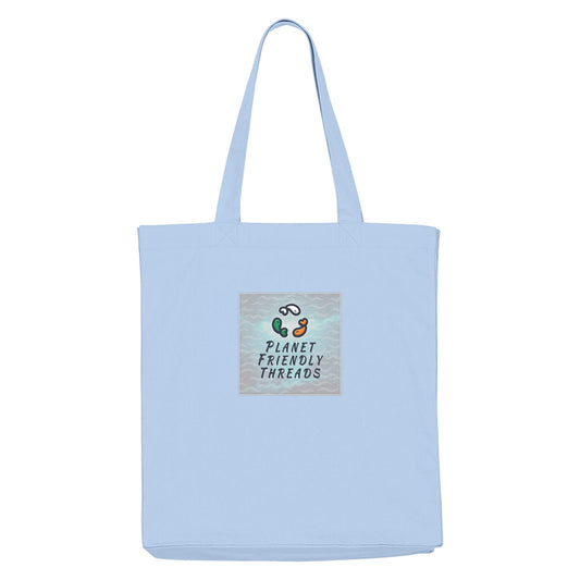 Planet Friendly Logo - Square - Ocean Light | Other | Adult | Tote Bag | 220gsm | Blue soul