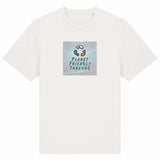 PFT Logo - SSSQUARE - Light Ocean | T-Shirt | Adult | Crewneck Short Sleeve | 215gsm Relaxed Fit | Off White