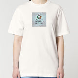 PFT Logo - SSSQUARE - Light Ocean | T-Shirt | Adult | Crewneck Short Sleeve | 215gsm Relaxed Fit | Off White