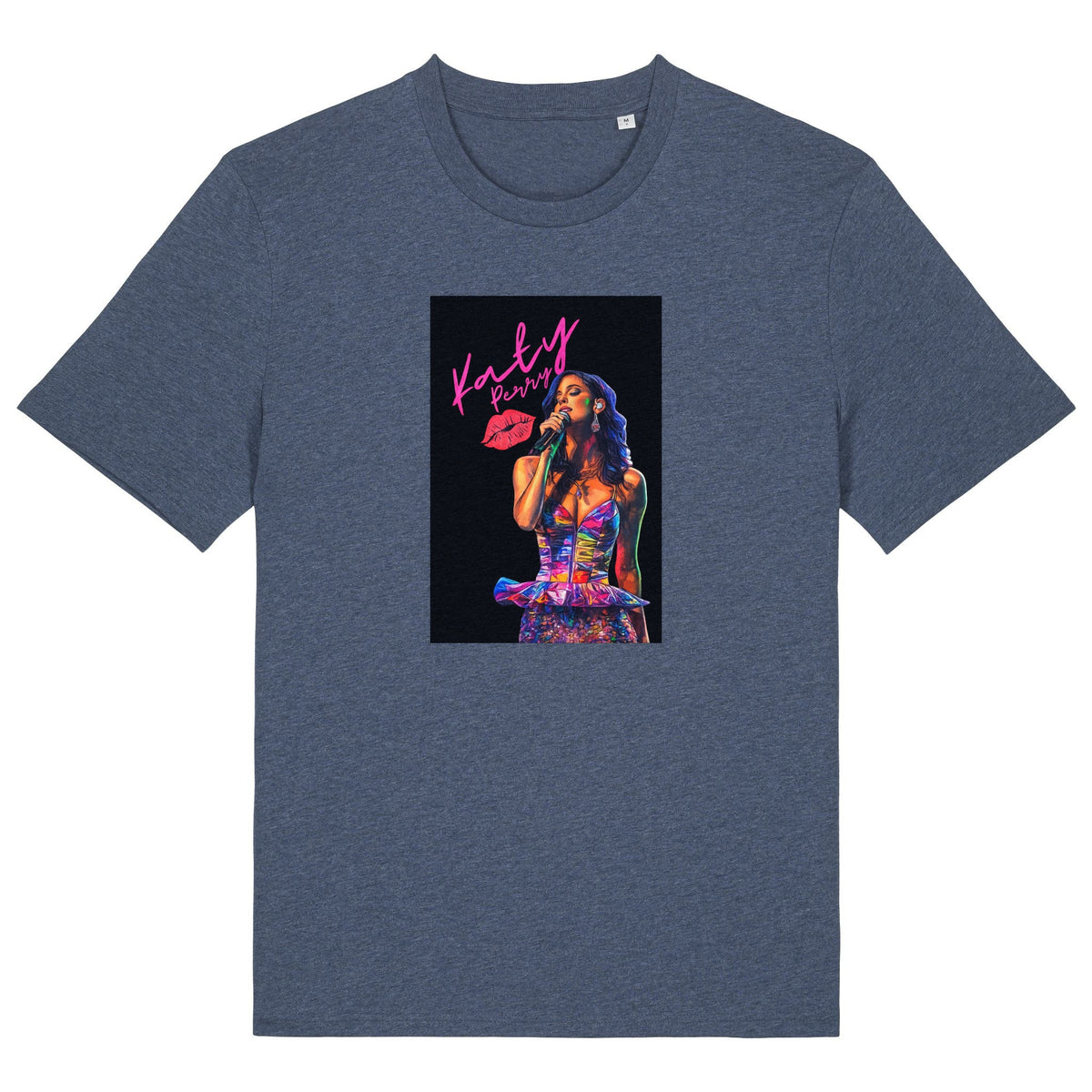 Katy Perry | T-Shirt | Adult | Crewneck Short Sleeve | 180gsm Medium Fit | Dark Heather Blue