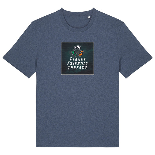 PFT Logo - dark | T-Shirt | Adult | Crewneck Short Sleeve | 180gsm Medium Fit | Dark Heather Blue
