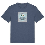 PFT Logo - SSSQUARE - Light Ocean | T-Shirt | Adult | Crewneck Short Sleeve | 180gsm Medium Fit | Dark Heather Blue