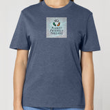 PFT Logo - SSSQUARE - Light Ocean | T-Shirt | Adult | Crewneck Short Sleeve | 180gsm Medium Fit | Dark Heather Blue