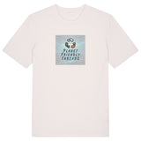 PFT Logo - SSSQUARE - Light Ocean | T-Shirt | Adult | Crewneck Short Sleeve | 180gsm Medium Fit | Vintage White