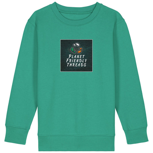 PFT Logo - dark | Jumper | Kids | Crewneck | 300gsm Medium Fit | Go Green