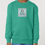 PFT Logo - SSSQUARE - Light Ocean | Jumper | Kids | Crewneck | 300gsm Medium Fit | Go Green
