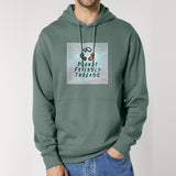 Planet Friendly Logo - Square - Ocean Light | Hoodie | Adult | Cosy | 350gsm Medium Fit | Green Bay