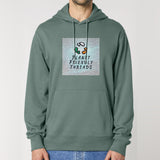 Planet Friendly Logo - Square - Ocean Light | Hoodie | Adult | Cosy | 350gsm Medium Fit | Green Bay