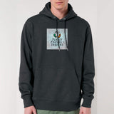 PFT Logo - SSSQUARE - Light Ocean | Hoodie | Adult | Cosy | 350gsm Medium Fit | Dark Heather Grey