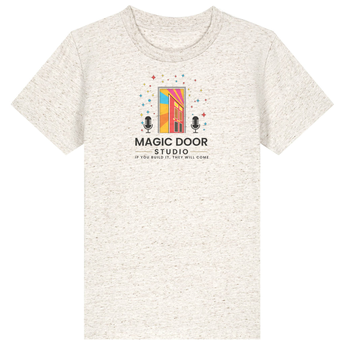 Magic Door Logo | T-Shirt | Kids | Crewneck Short Sleeve | 155gsm Medium Fit | Eco-Heather