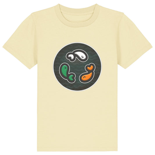 PFT Fish - Circle - Dark | T-Shirt | Kids | Crewneck Short Sleeve | 155gsm Medium Fit | Butter