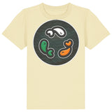 PFT Fish - Circle - Dark | T-Shirt | Kids | Crewneck Short Sleeve | 155gsm Medium Fit | Butter