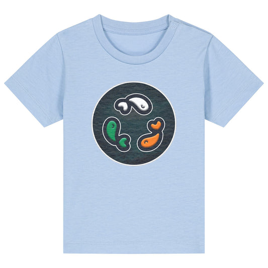 PFT Fish - Circle - Dark | T-Shirt | Baby | Crewneck Short Sleeve | 155gsm Medium Fit | Blue Soul