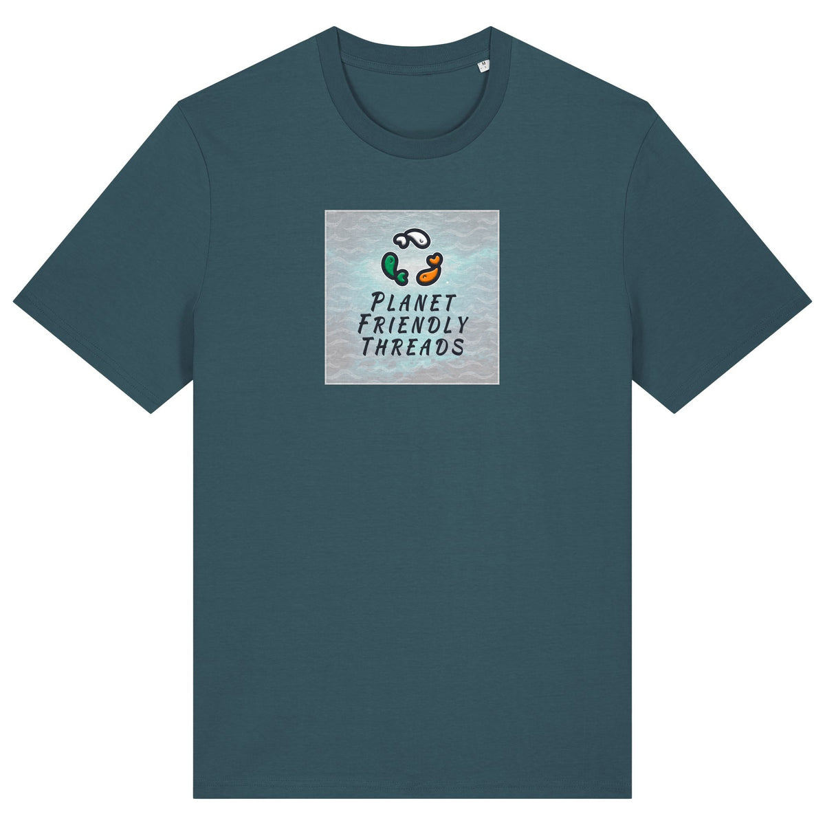 PFT Logo - SSSQUARE - Light Ocean | T-Shirt | Adult | Crewneck Short Sleeve | 180gsm Medium Fit | Stargazer