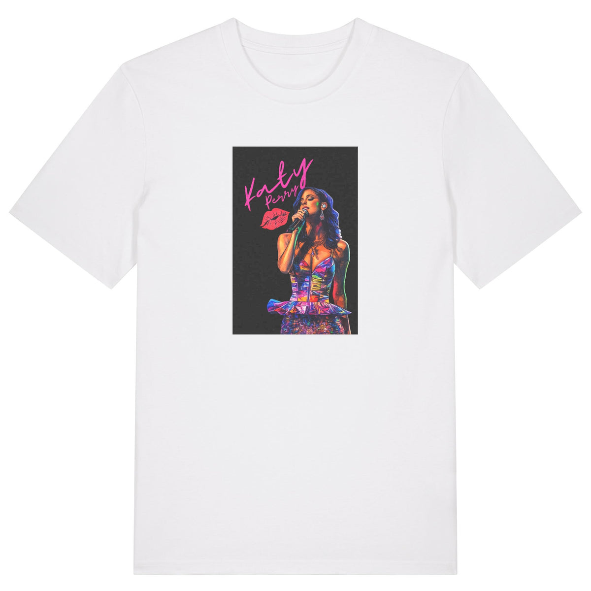 Katy Perry | T-Shirt | Adult | Crewneck Short Sleeve | 180gsm Medium Fit | White