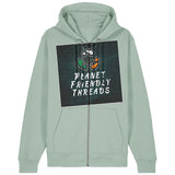 PFT Logo - dark | Hoodie | Adult | Zip | 350gsm Medium Fit | Aloe